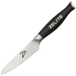 Comfort Pro Serie 4` Schälmesser 56 HRC Edelstahl Schwarz