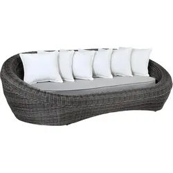 Gartensofa 3-Sitzer Polyrattan - Grau - WHITEHEAVEN von MYLIA
