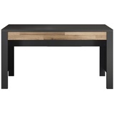Lomadox Jugendzimmer Schreibtisch 140 cm DARWIN-78 in grau mit Montana Eiche Nb., b/h/t ca. 140/74/60 cm