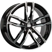 DBV Vienna II 8,5 x 19 5 x 108 ET45 MB70,1 Schwarz Glänzend, Front Poliert