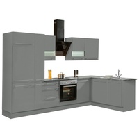 OPTIFIT Winkelküche »Bern«, Stellbreite 315x175 cm,wahlweise mit E-Geräten,höhenverstellb.Füße grau