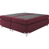 Westfalia Schlafkomfort Boxspringbett "Holland", rot (bordeaux, rot), B:202cm L:201cm,