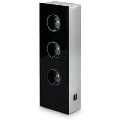 Naber 7053129, Mira Glas-USB, Edelstahl/Glas schwarz
