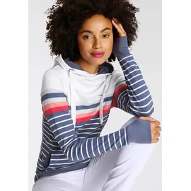 KangaROOS Kapuzensweatshirt in marine-weiß | Gr.: 32/34