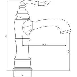 PaulGurkes Nostalgie Einhandmischer Chrom