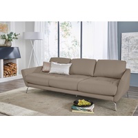 Big-Sofa W.SCHILLIG "softy" Sofas Gr. B/H/T: 254 cm x 79 cm x 113 cm, Longlife Xtra-Leder Z59, braun (stone z59) Leder-Einzelsofas