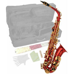 Steinbach Saxophon Steinbach Eb Alt-Saxophon in Rot mit hohem FIS