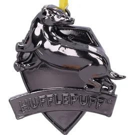 Nemesis Now Harry Potter Christbaumanhänger Hufflepuff Crest (Silver) 6 cm
