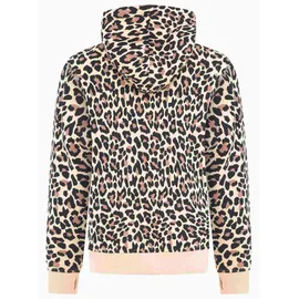 Zwillingsherz Hoodie Leo Muster Beige S/M