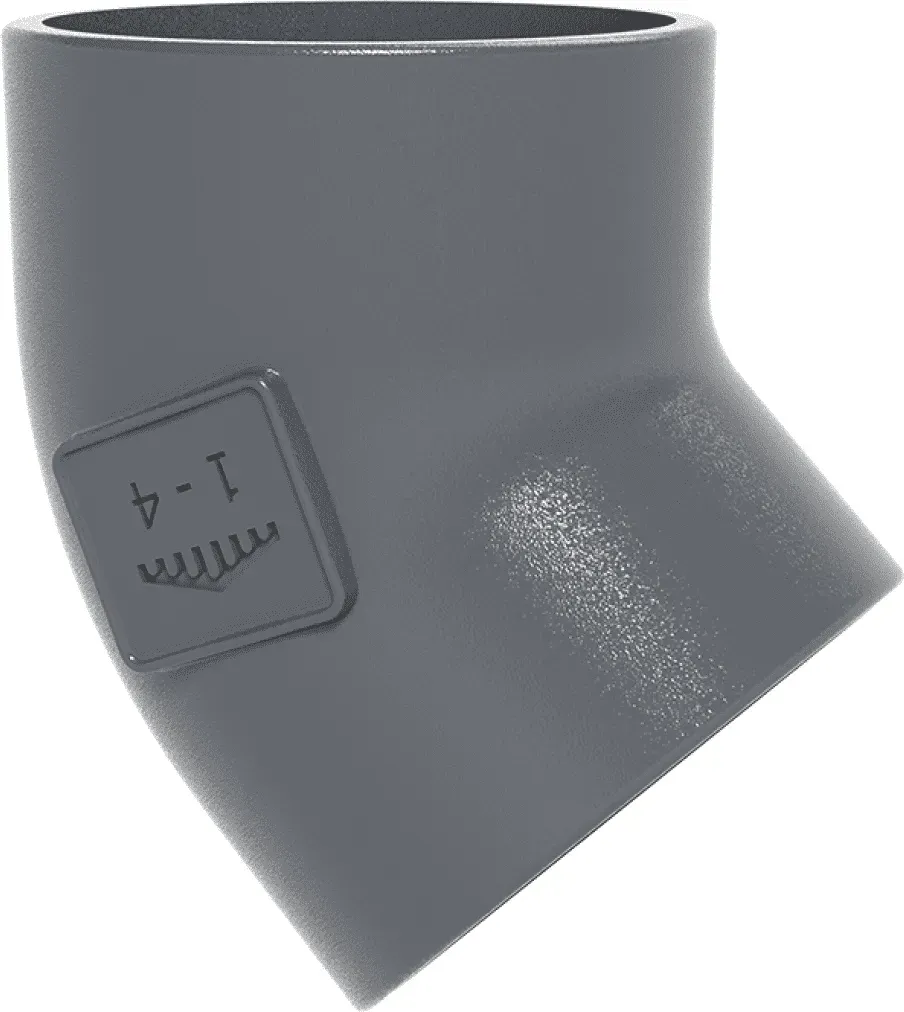 KML-Bogen DN 125, 45 Grad