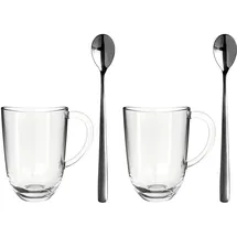 LEONARDO Latte-Macchiato-Set Napoli 4tlg. Glas Transparent Klar