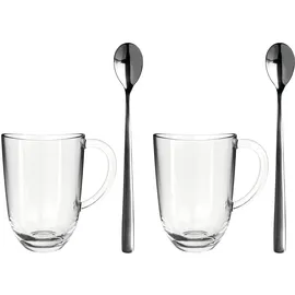 LEONARDO Latte-Macchiato-Set Napoli 4tlg. Glas Transparent Klar