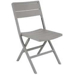 Gartenstuhl Wilkie aus Aluminium, Grau
