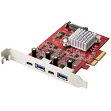 Renkforce RF-4679642 2+2 Port USB 3.2 Gen 2 Controllerkarte USB-A (USB 3.2 Gen 2), USB-C® PCIe