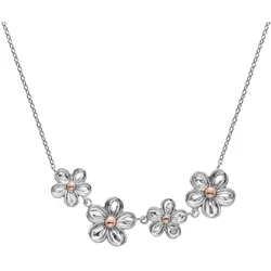 Hot Diamonds DN140 Damen-Halskette Vergissmeinnicht Blüten Silber