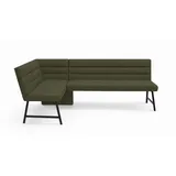 OTTO home Eckbank OTTO HOME "Oregon Küchenbank, Polsterbank, Esszimmerbank, 177x140 cm", grün, B:177cm H:90cm T:140cm, Massivholz, Metall, Polyester, Sitzbänke, Eckbank, Moderne Bank und Farben, Sitzplatzanzahl: 4/5, Frei in Raum stellbar
