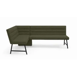OTTO home Eckbank OTTO HOME "Oregon Küchenbank, Polsterbank, Esszimmerbank, 177x140 cm", grün, B:177cm H:90cm T:140cm, Massivholz, Metall, Polyester, Sitzbänke, Eckbank, Moderne Bank und Farben, Sitzplatzanzahl: 4/5, Frei in Raum stellbar