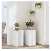vidaXL Pflanzenständer 2 Stk. 30 x 30 x 50 cm Weiß