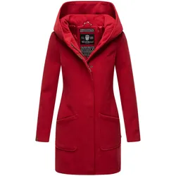 MARIKOO Damen Hochwertiger Wintermantel Mantel Trenchcoat Mit Kapuze Maikoo