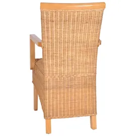 MiaMöbel Rattan Armlehnstuhl 'Larissa' 51 x 57 x 98 cm natur 2 St.