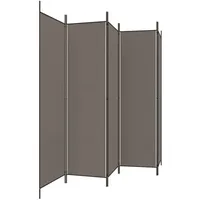 vidaXL 5-tlg. Paravent Anthrazit 250x200 cm Stoff