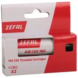 Zefal CO2-Kartuschen 16g - Gewinde Silber Modell 2025