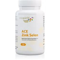 Vita World ACE Zink + Selen Kapseln zur Unterstützung des Immunsystems, schöner Haare und Haut 120 KAP