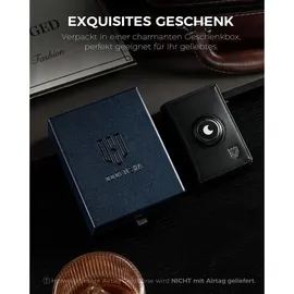 luxuskollektion AirTag Geldbörse RFID Schutz Münzfach Smart Wallet Herren