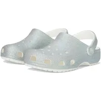 Crocs Classic Iridescent Glitter CgK Clog, White, 36/37