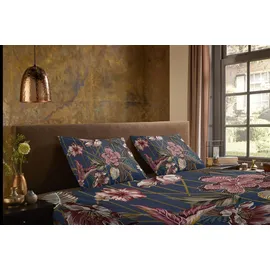 Muller Textil Jos Blume Blau 200 x 200 cm + 2 x 80 x 80 cm