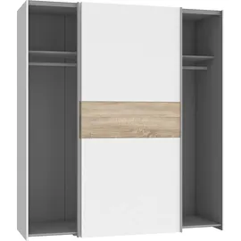Forte Longline 170 x 190,5 x 61 cm weiß/weiß/sonoma eiche