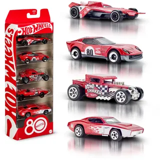 HOT WHEELS Mattel 80th Anniversary 5-Pack