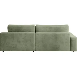 TRENDMANUFAKTUR Eckcouch Polyester 3-Sitzer Grün