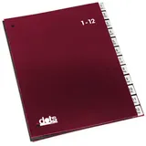 dots Pultordner 1-12, Jan.-Dez. rot