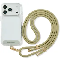 Golifyne Handykette Universal zum Umhängen | Handyband Kordel Kette für Outdoor, Reise, Unterweg Handy-Halterung | Phone Lanyard + Klebefrei Pad für alle Smartphone (ohne Hülle) - Olivgrün