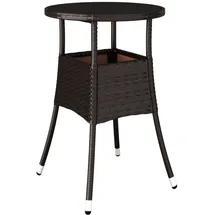 vidaXL Gartentisch Ø 60 x 75 cm Braun