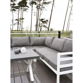 Brafab Loungemöbel-Set Weldon 3tlg. Aluminium Weiß