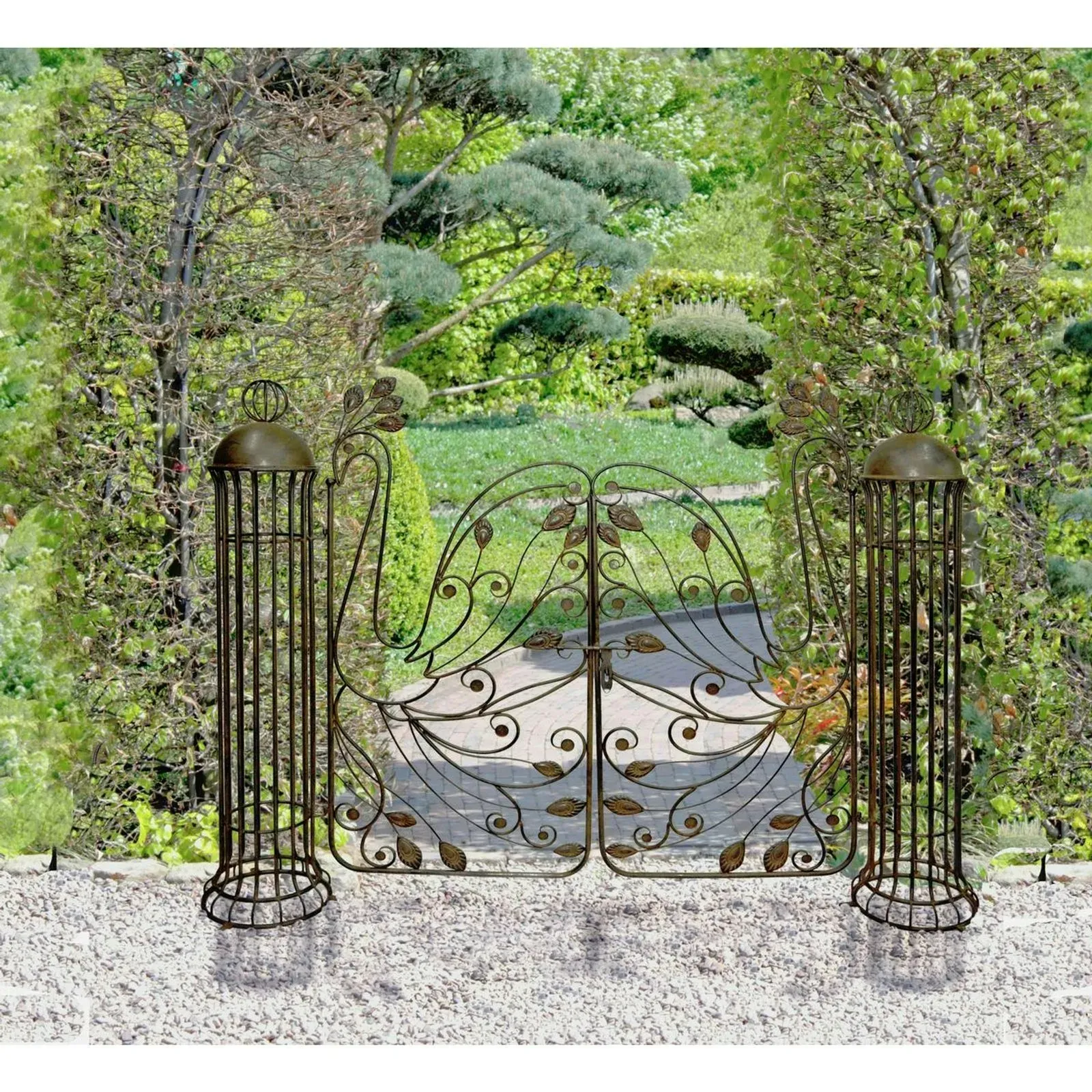 Pforte Gartenpforte Metallpforte Tor Eingang Tür Gartenzaun Metall
