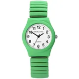 Excellanc Damenarmbanduhr mit Edelstahlzugband - Grün/Weiß