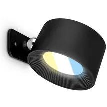 Briloner Leuchten Tischleuchte 2599015, Dimmfunktion, LED fest integriert, 6500K - Kaltweiß, LED Wandlampe 8,7x7,5x4,8 cm Schwarz 3W Innen ohne Stromanschluss schwarz