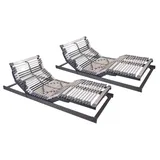S-leepline Motorlattenrost Ultron elektrisch verstellbar in flachbauweise in 160x200 cm | bestehend aus: 2 x Motorlattenrost 80x200 cm inklusive Synchronsteuerung