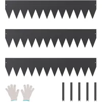 Vevor Rasenkante 1016 x 203 x 1,5 mm 3 Stück schwarz