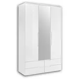 SchlafKONTOR Spice 126 x 208 x 57 cm weiß
