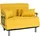 Mendler Schlafsessel HWC-K29, Klappsessel Schlafsofa Gästebett Relaxsessel, Liegefläche 186x97cm Stoff (270g/m2) gelb