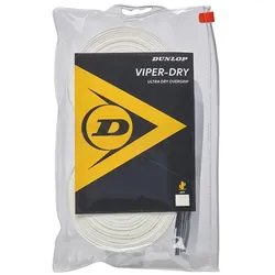 Dunlop Overgrip Viper Dry 0.6mm (ultra trocken und haltbar) weiss - 30 Stück/Zip-Beutel