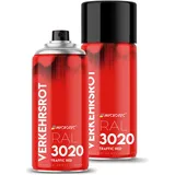 MICROTEC® Sprühlack | 400ml | hochwertiges Acryllackspray | matt oder glänzend | Sprühfarben für Metall, Holz, Kunststoff u.v.m. | große Farbauswahl (Rot matt - RAL 3020)