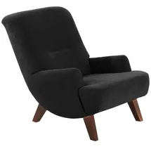 58 aufm Kessel Cocktailsessel Kajsa Velourstoff 58 x 0 x 0 cm Schwarz mit Relax-Funktion