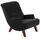 58 aufm Kessel Cocktailsessel Kajsa Velourstoff 58 x 0 x 0 cm Schwarz mit Relax-Funktion