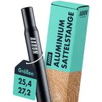 Aaron Tube Sattelstütze - 25,4 oder 27,2, mm - 350 mm Länge - Schwarz - 25,4 mm
