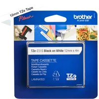 Brother TZe231S - Schwarz auf Weiß - Rolle (1,2